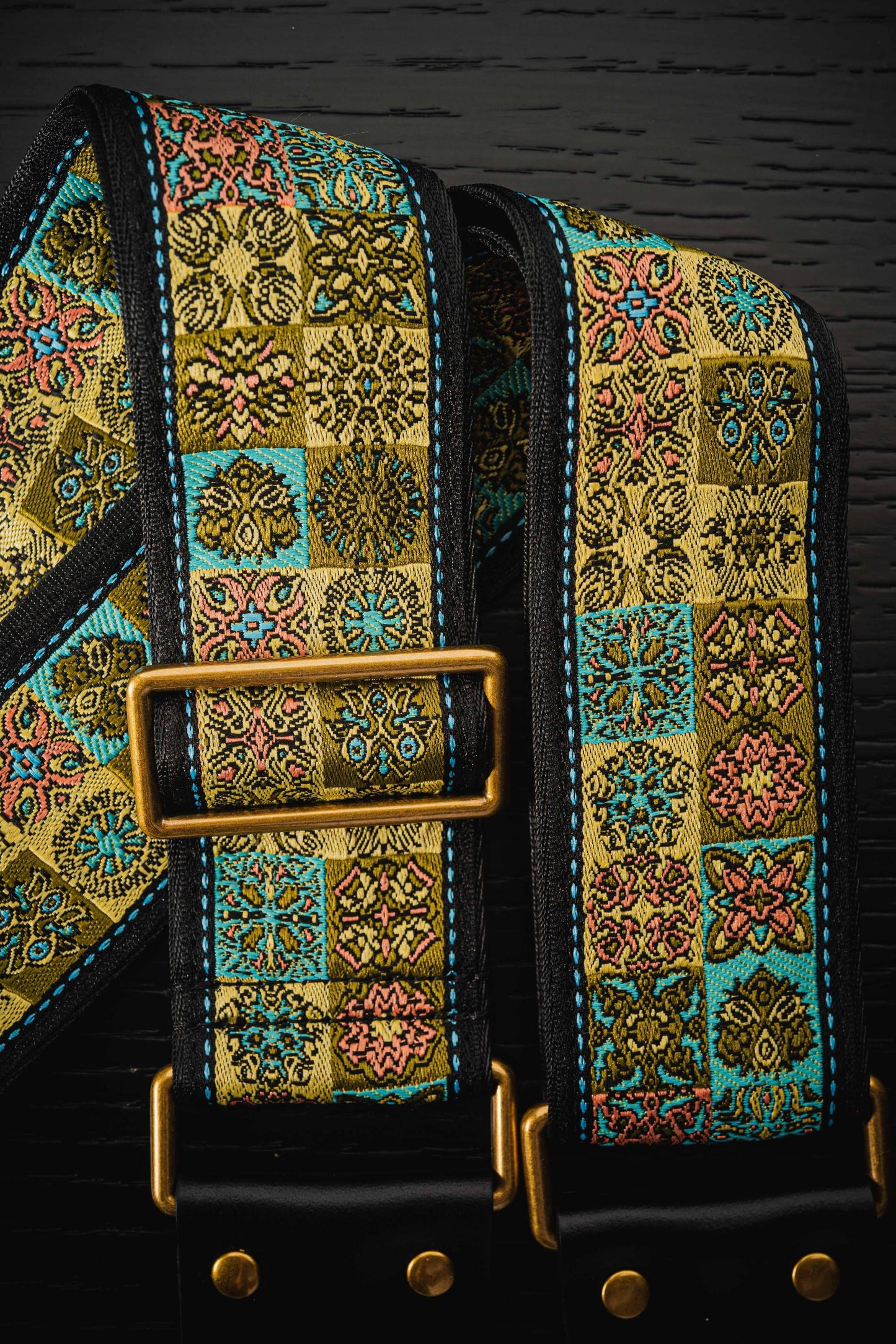 Tibetan vintage retro guitar strap