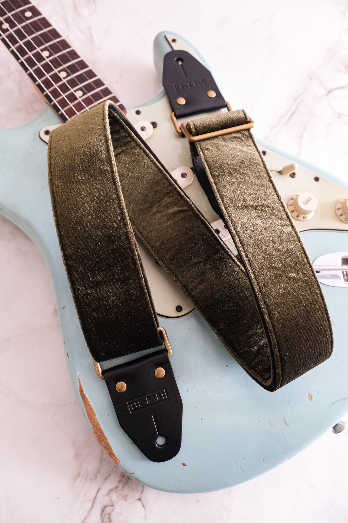 Greenback velvet vintage retro guitar strap