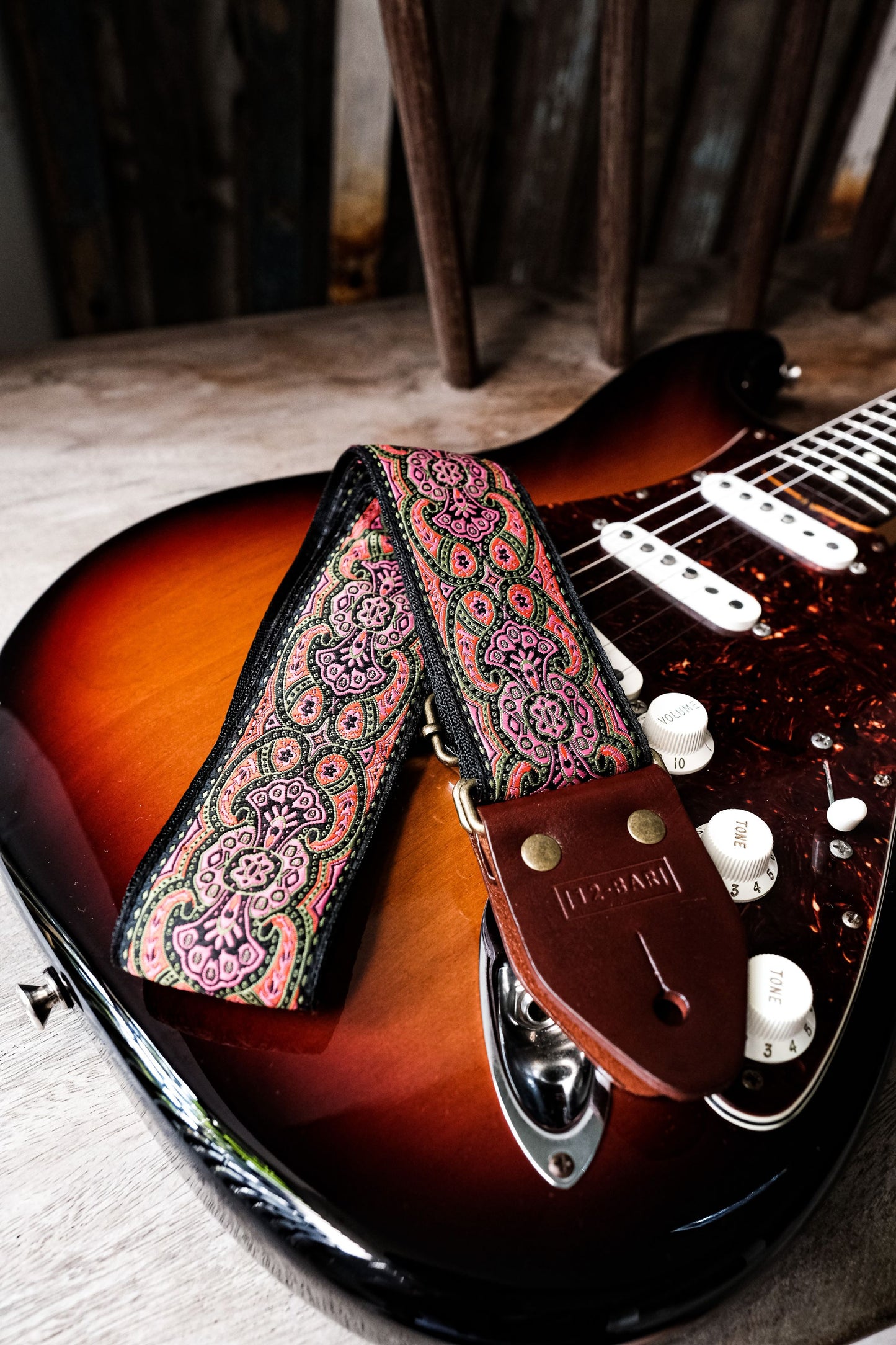 Jaipur vintage handmade traditional guitar strap