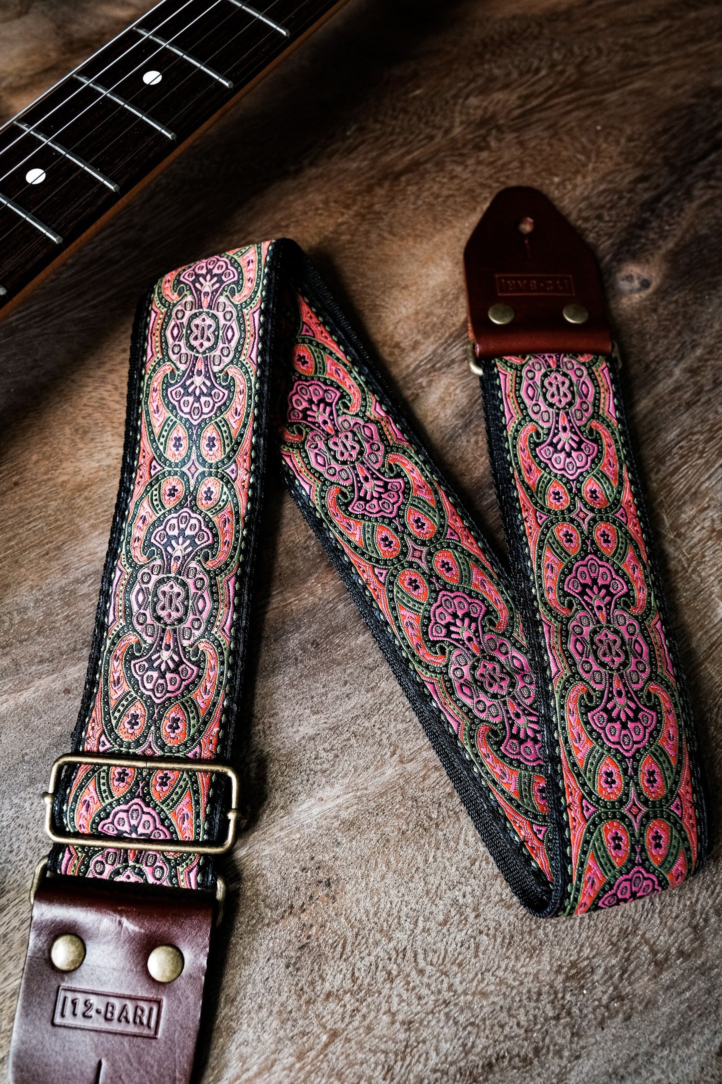 Jaipur vintage handmade traditional guitar strap