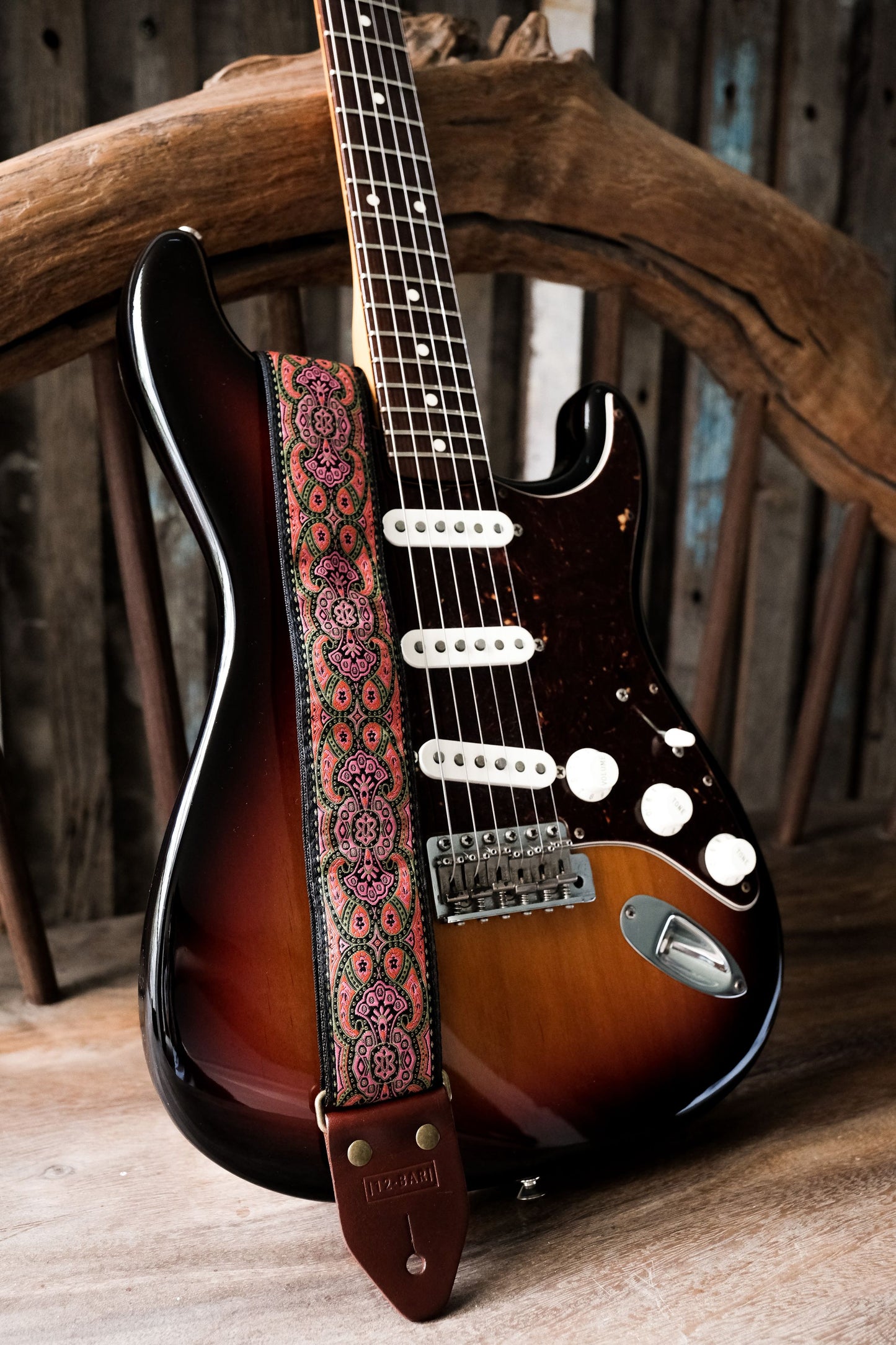 Jaipur vintage handmade traditional guitar strap