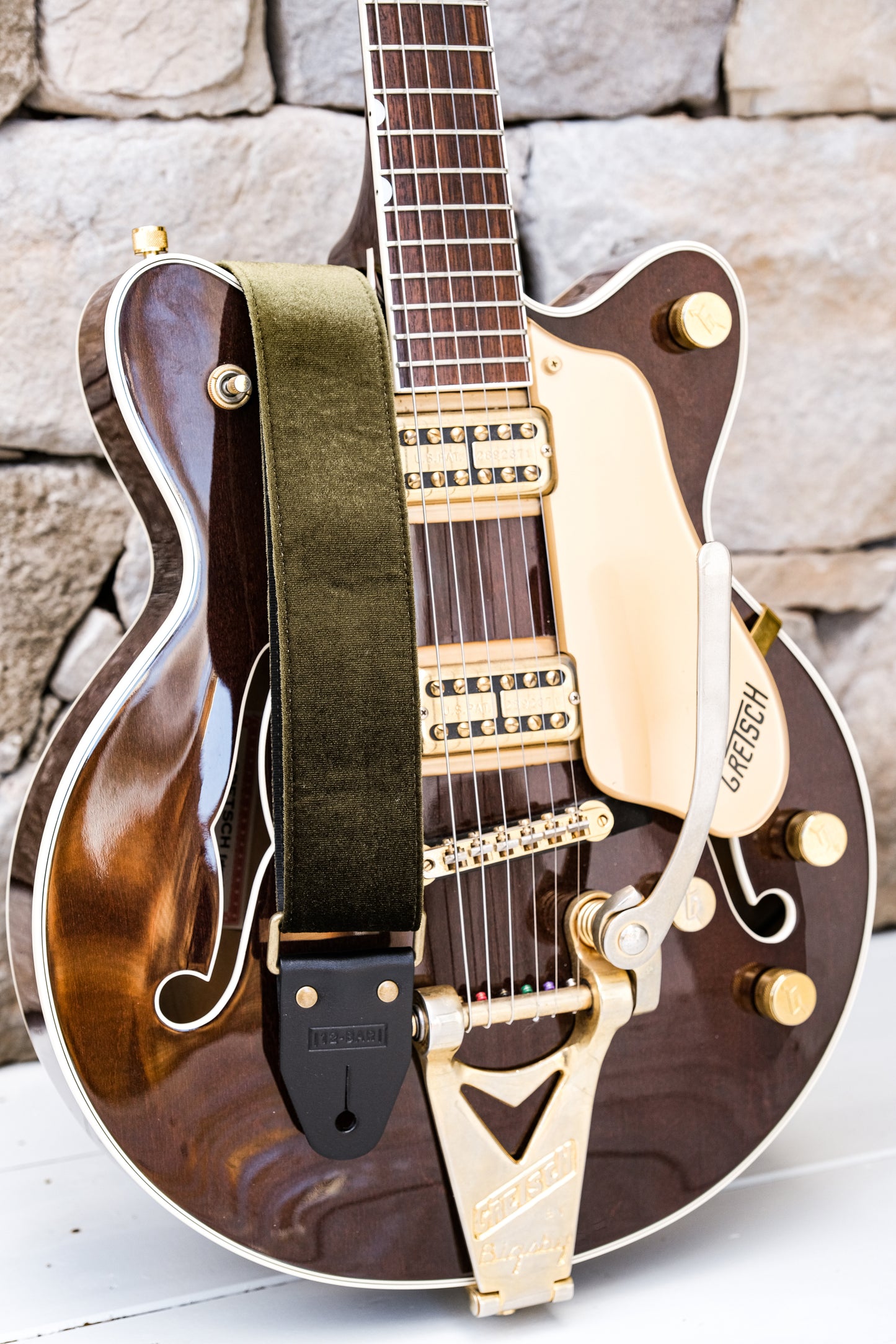 Greenback velvet vintage retro guitar strap