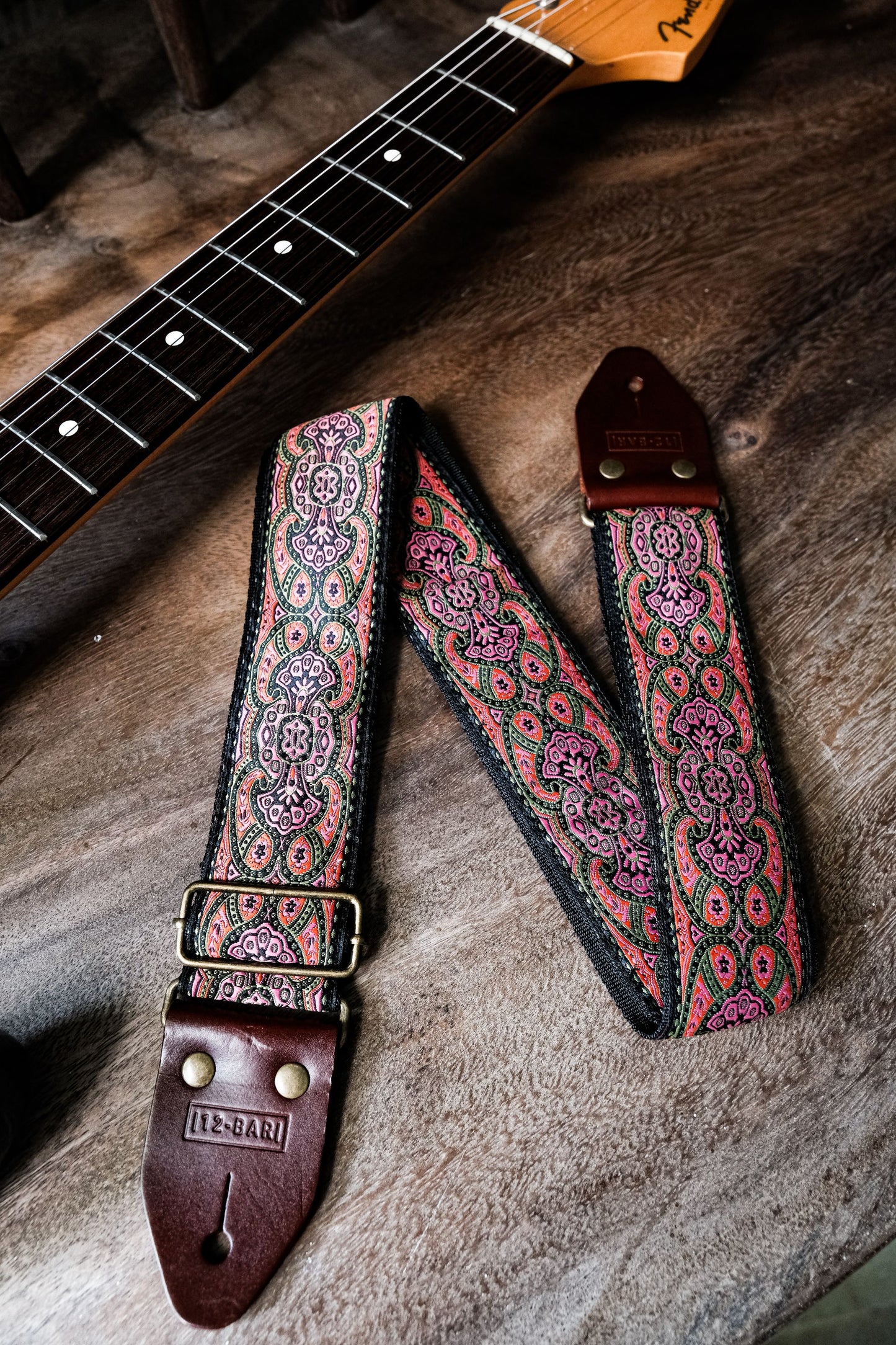 Jaipur vintage handmade traditional guitar strap