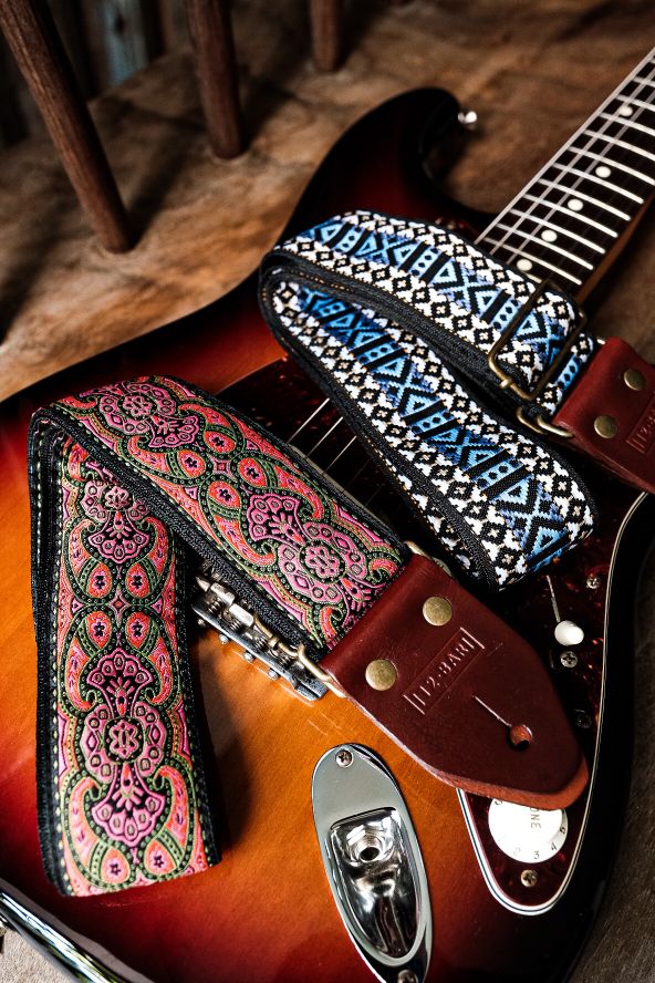 Jaipur vintage handmade traditional guitar strap